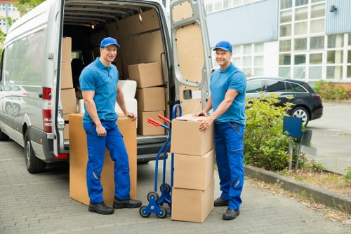 Furniture and household items being handled during a Twickenham move